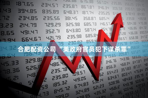 合肥配资公司 “美政府官员犯下谋杀罪”