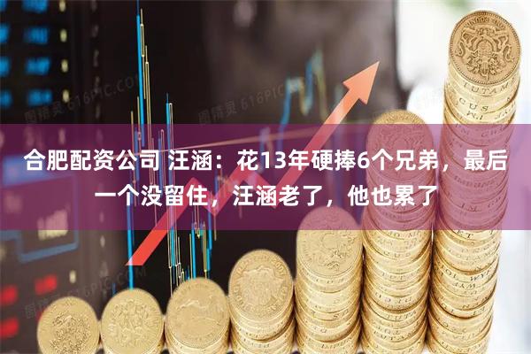合肥配资公司 汪涵：花13年硬捧6个兄弟，最后一个没留住，汪涵老了，他也累了